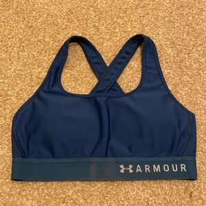 Blue sports bra